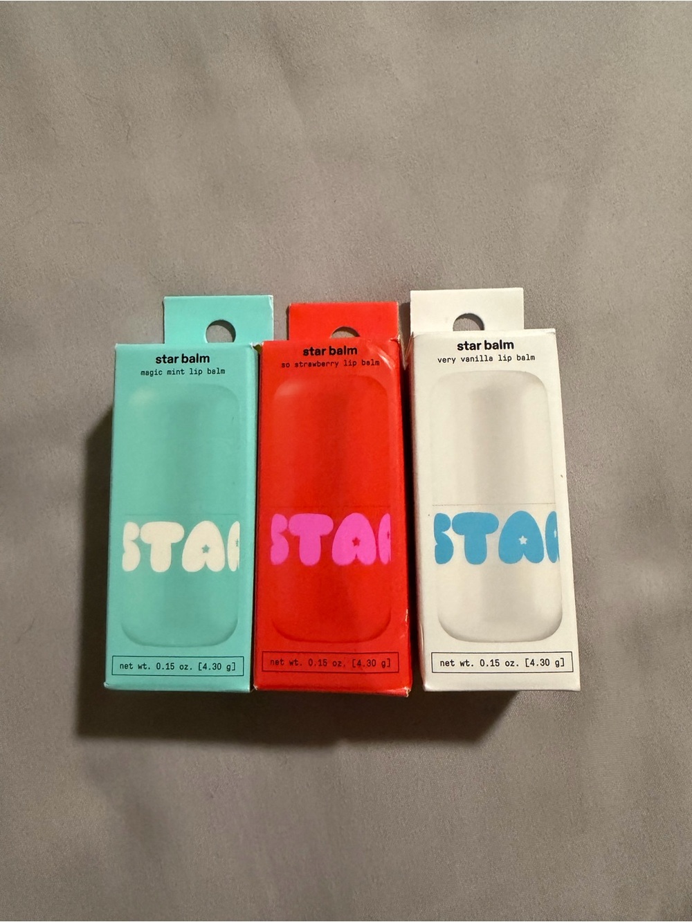 Starface Star Balm Lip Balm 3-Pack Bundle Trio - NWT